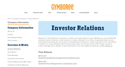 Desktop Screenshot of ir.gymboree.com