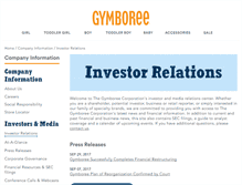 Tablet Screenshot of ir.gymboree.com